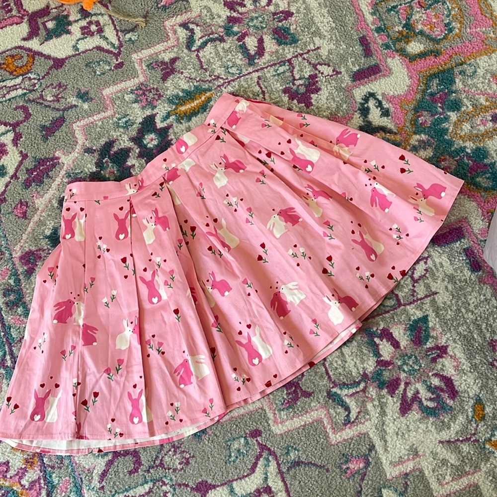 Bnwot Pink Skater Bunny Skirt